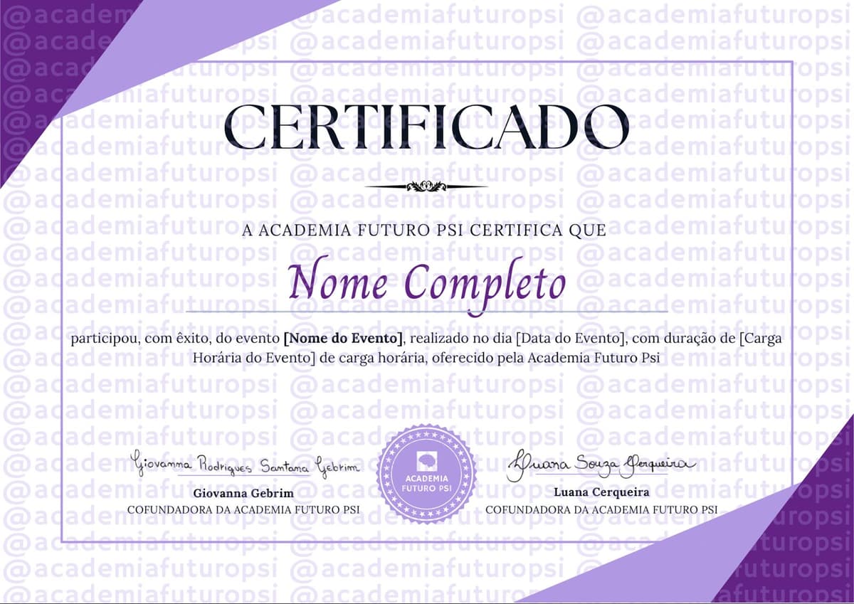 Exemplo de Certificado